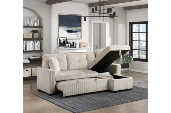 9649BE Seating-Rhett Collection 3-Piece Reversible Sectional...