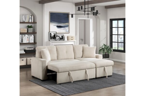 9649BE Seating-Rhett Collection 3-Piece Reversible Sectional...
