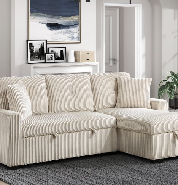 9649BE Seating-Rhett Collection 3-Piece Reversible Sectional...