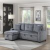 9649DG Seating-Rhett Collection 3-Piece Reversible Sectional...