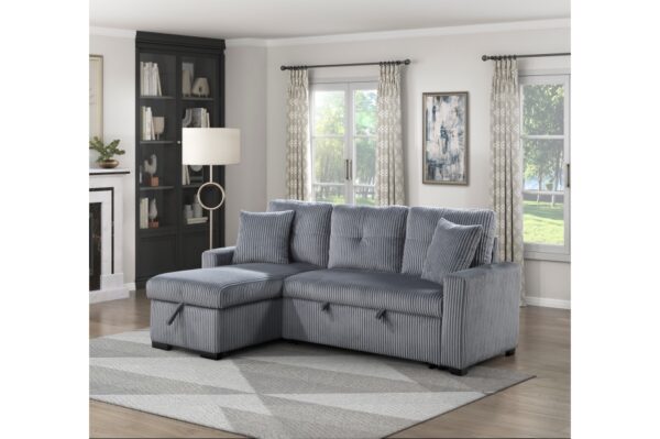 9649DG Seating-Rhett Collection 3-Piece Reversible Sectional...