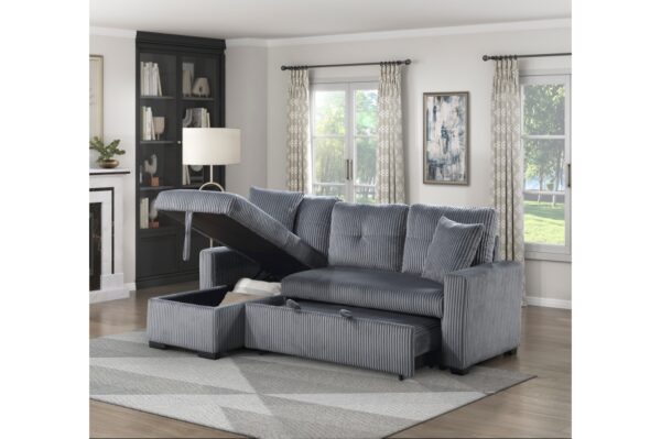 9649DG Seating-Rhett Collection 3-Piece Reversible Sectional...