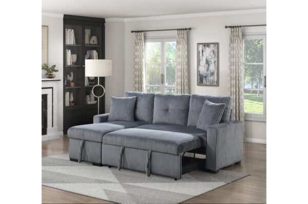 9649DG Seating-Rhett Collection 3-Piece Reversible Sectional...