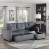 9649DG Seating-Rhett Collection 3-Piece Reversible Sectional...