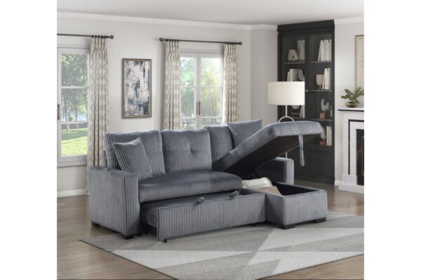 9649DG Seating-Rhett Collection 3-Piece Reversible Sectional...