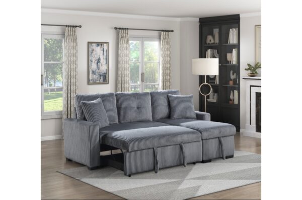 9649DG Seating-Rhett Collection 3-Piece Reversible Sectional...