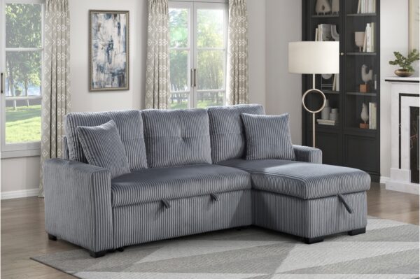 9649DG Seating-Rhett Collection 3-Piece Reversible Sectional...