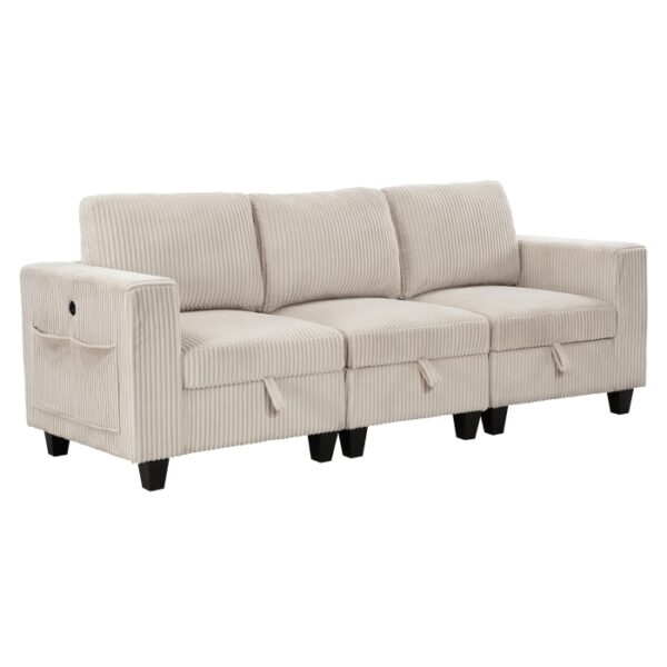 9650BE-3* Sofa with Storage, Storage P...