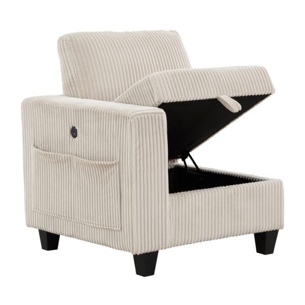 9650BE-3* Sofa with Storage, Storage P...