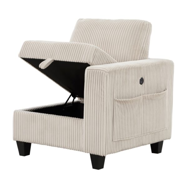 9650BE-3* Sofa with Storage, Storage P...