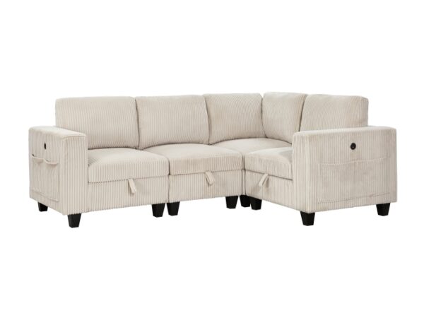 9650BE*4SC 4-Piece Sectional with Stora...