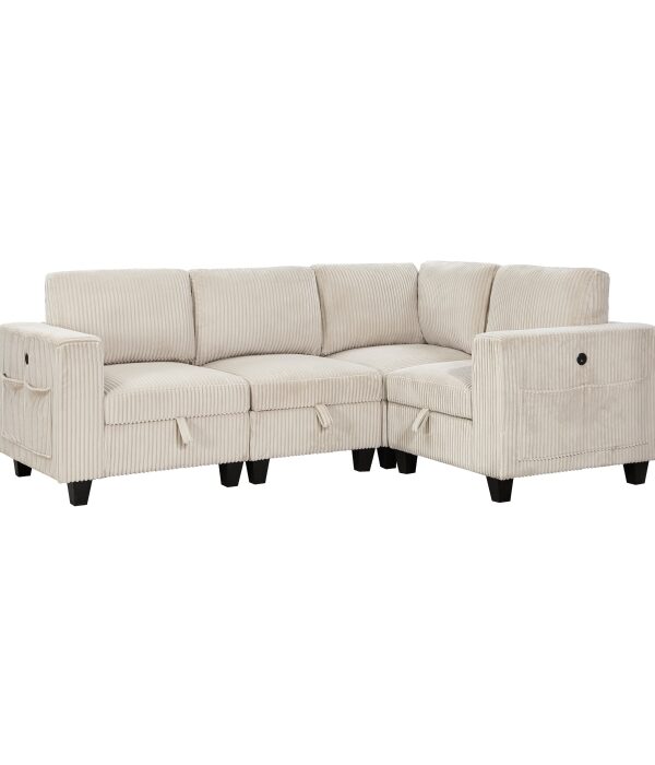 9650BE*4SC 4-Piece Sectional with Stora...