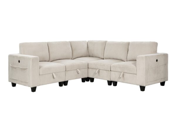 9650BE*5SC 5-Piece Sectional with Stora...