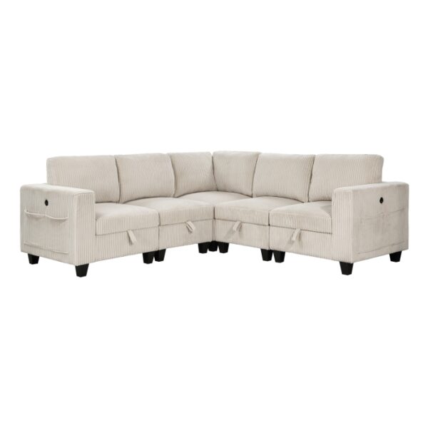 9650BE*5SC 5-Piece Sectional with Stora...