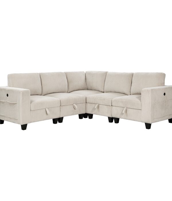 9650BE*5SC 5-Piece Sectional with Stora...