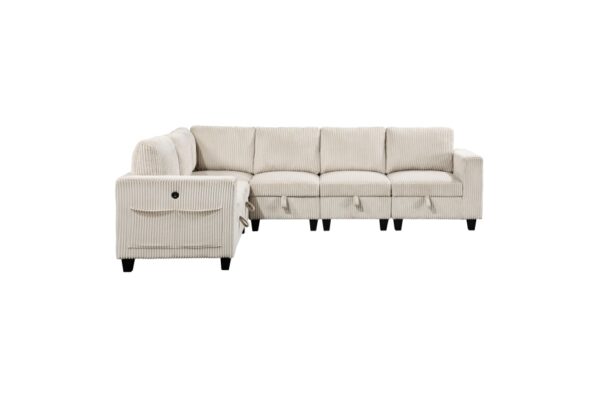 9650BE Seating-Walterboro Collection 5-Piece Sectional with Stora...