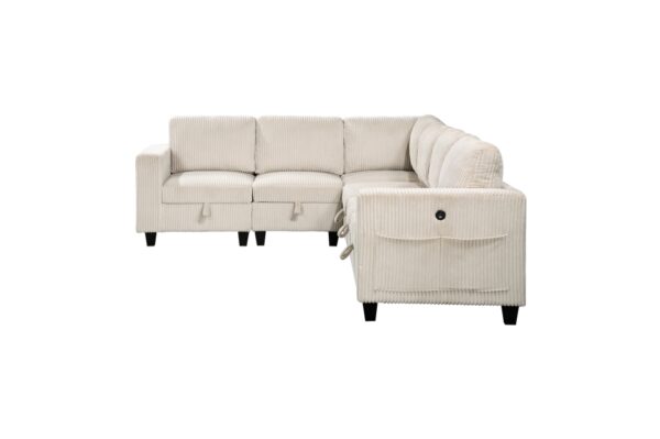 9650BE Seating-Walterboro Collection 5-Piece Sectional with Stora...