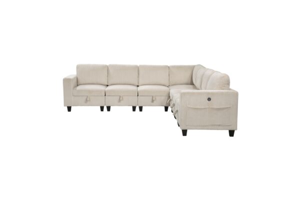 9650BE Seating-Walterboro Collection 5-Piece Sectional with Stora...