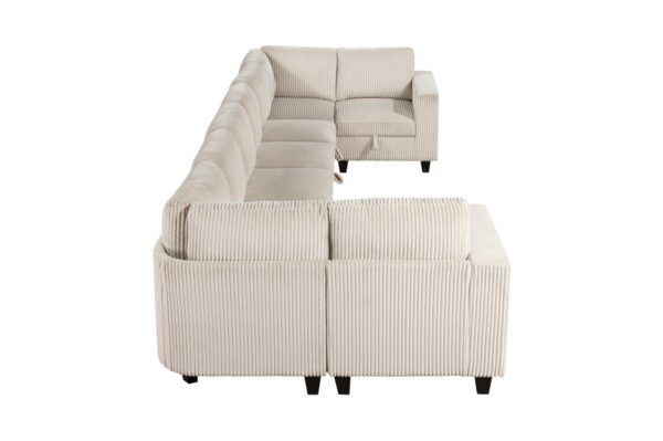 9650BE Seating-Walterboro Collection 5-Piece Sectional with Stora...