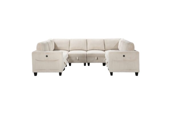 9650BE Seating-Walterboro Collection 5-Piece Sectional with Stora...