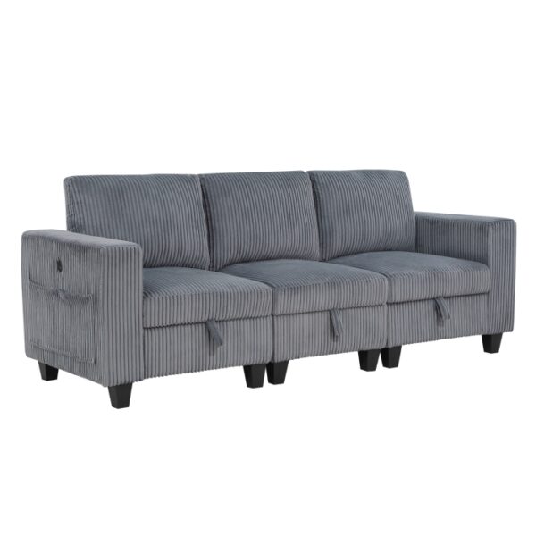 9650DG-3* Sofa with Storage, Storage P...