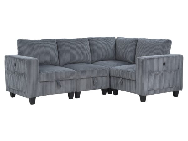 9650DG*4SC 4-Piece Sectional with Stora...