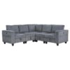 9650DG Seating-Walterboro Collection 5-Piece Sectional with Stora...