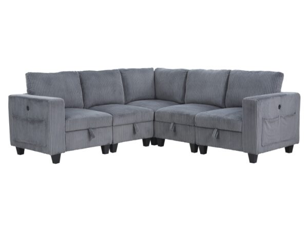 9650DG*5SC 5-Piece Sectional with Stora...