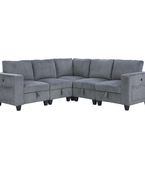 9650DG*5SC 5-Piece Sectional with Stora...