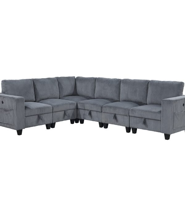 9650DG*6SC 6-Piece Sectional with Stora...