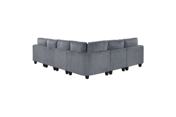 9650DG Seating-Walterboro Collection 5-Piece Sectional with Stora...