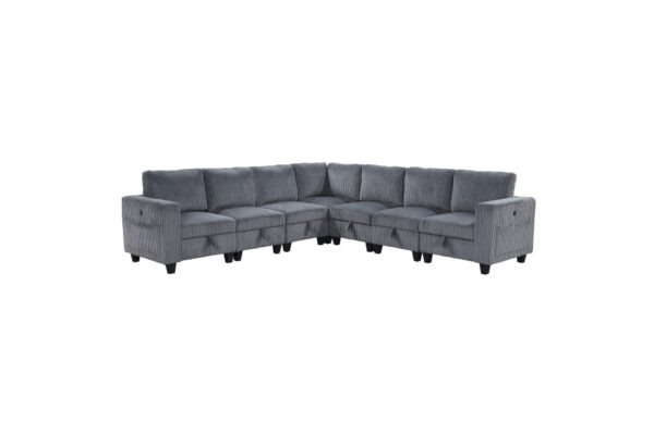 9650DG Seating-Walterboro Collection 5-Piece Sectional with Stora...