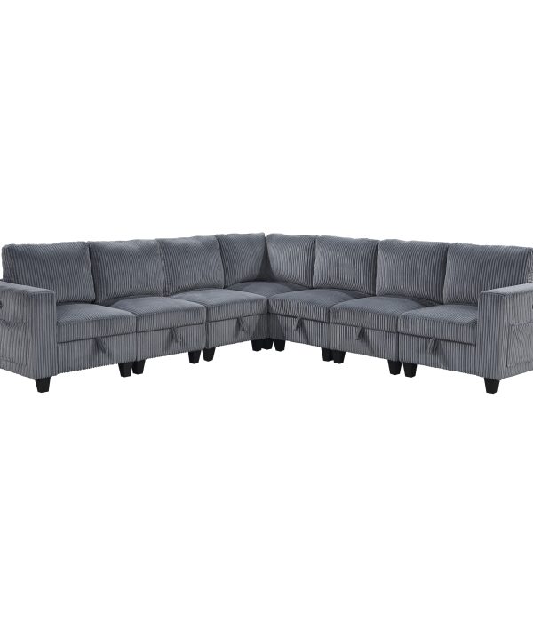 9650DG*7SC 7-Piece Sectional with Stora...