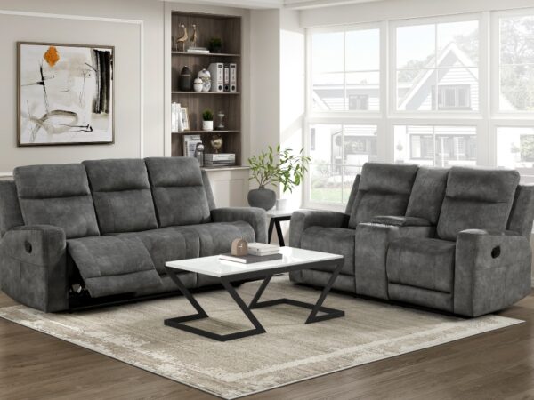 9635DG Seating-Muncie Collection 2pc Set: Sofa, Love