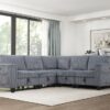 9650DG Seating-Walterboro Collection 5-Piece Sectional with Stora...