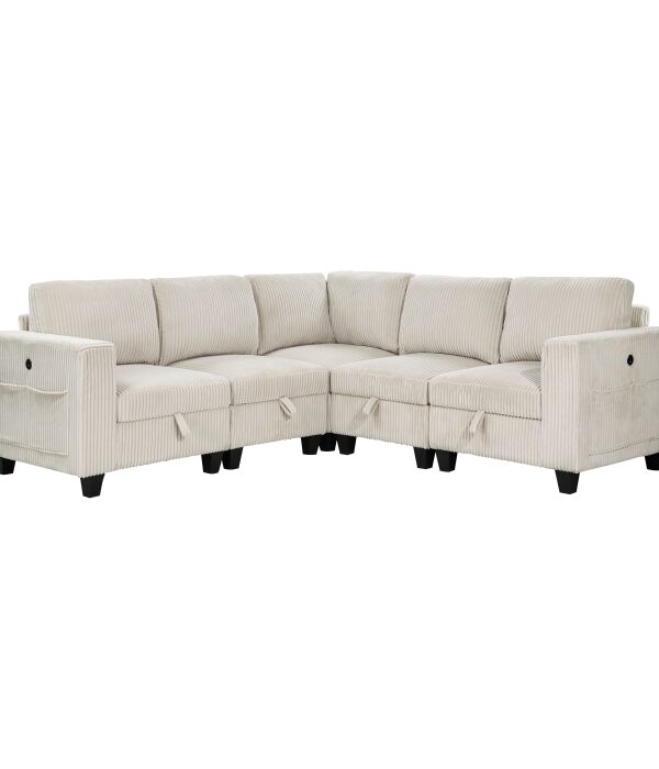 9650NBE*5SC 5-Piece Sectional with Stora...