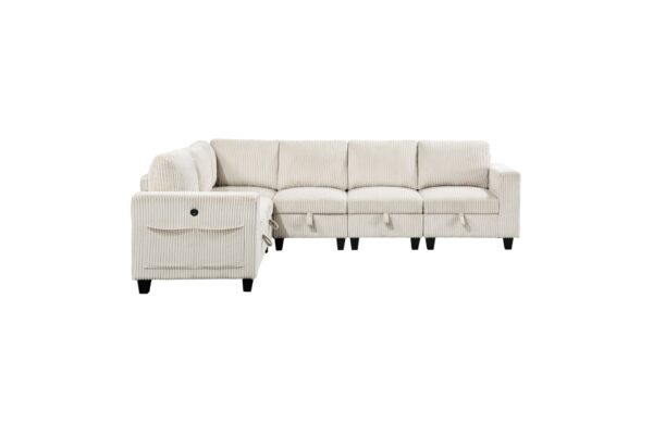 9650NBE Seating-Walterboro Collection 5-Piece Sectional with Stora...