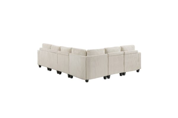 9650NBE Seating-Walterboro Collection 5-Piece Sectional with Stora...