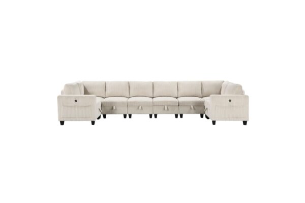9650NBE Seating-Walterboro Collection 5-Piece Sectional with Stora...