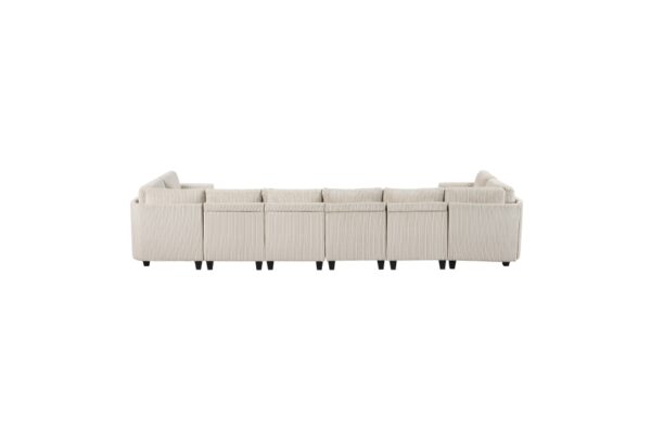 9650NBE Seating-Walterboro Collection 5-Piece Sectional with Stora...