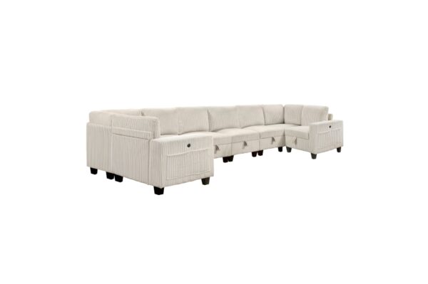 9650NBE Seating-Walterboro Collection 5-Piece Sectional with Stora...
