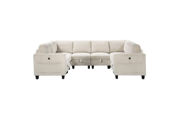 9650NBE Seating-Walterboro Collection 5-Piece Sectional with Stora...