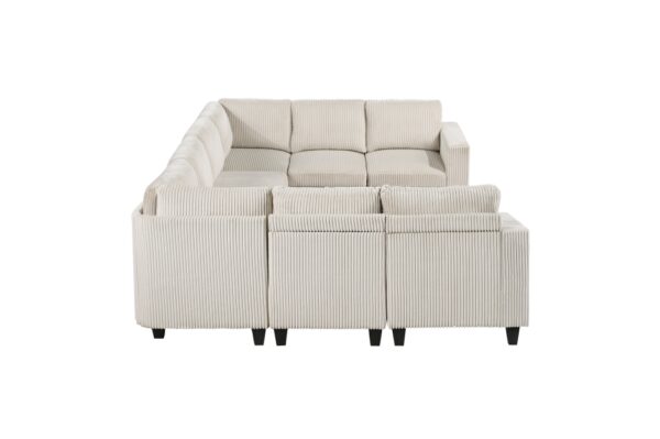 9650NBE Seating-Walterboro Collection 5-Piece Sectional with Stora...