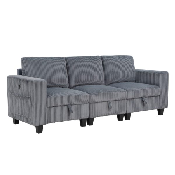 9650NDG-3* Sofa with Storage, Storage P...