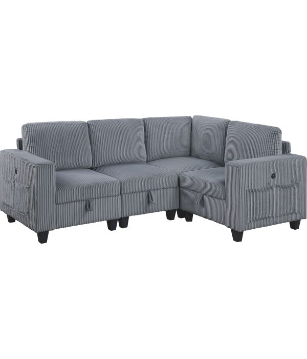 9650NDG*4SC 4-Piece Sectional with Stora...