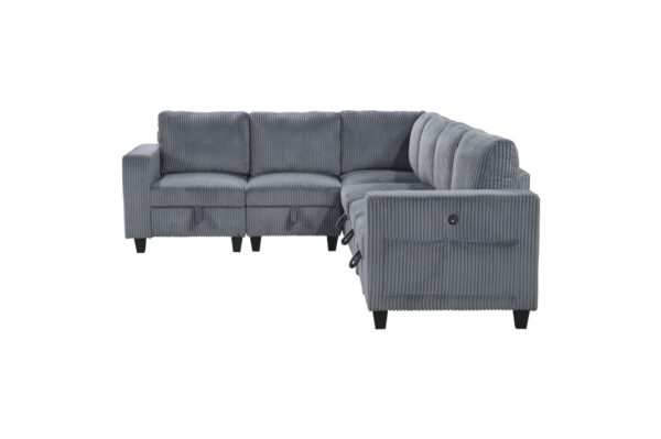 9650NDG Seating-Walterboro Collection 5-Piece Sectional with Stora...
