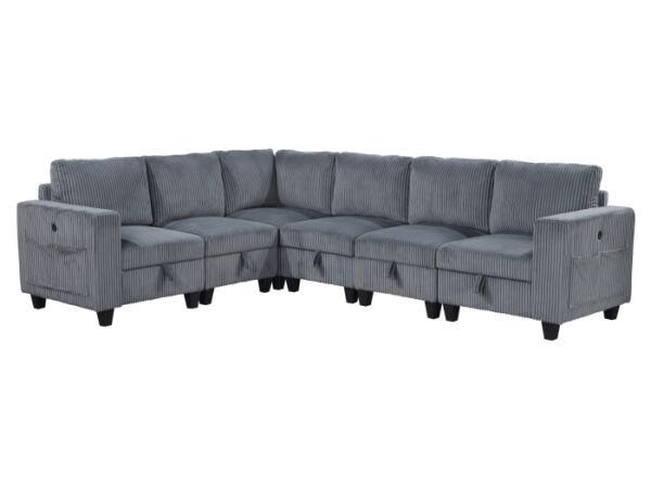 9650NDG*6SC 6-Piece Sectional with Stora...