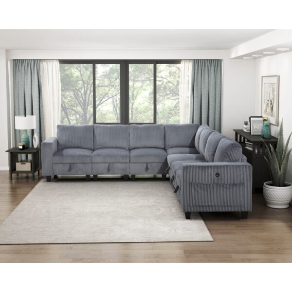 9650NDG*7SC 7-Piece Sectional with Stora...