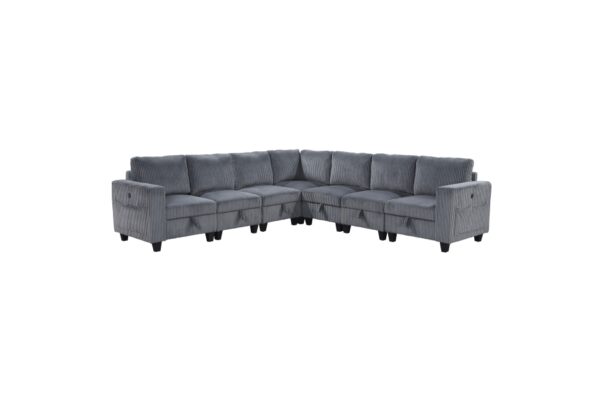 9650NDG Seating-Walterboro Collection 5-Piece Sectional with Stora...