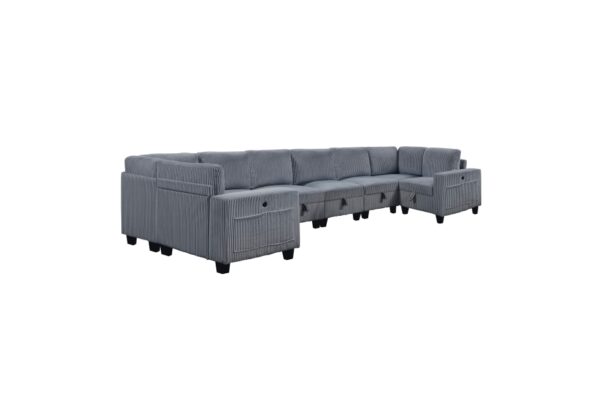 9650NDG Seating-Walterboro Collection 5-Piece Sectional with Stora...